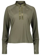 Kurtki i kamizelki sportowe damskie - Puma Kurtka funkcyjna "Run Graphic Knit" w kolorze khaki - miniaturka - grafika 1