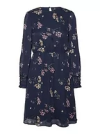 Sukienki - VERO MODA Vmmilla Ls Abk Dress WVN Ga Noos letnia sukienka, Navy Blazer/Aop: Sallie, L - miniaturka - grafika 1