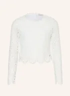 Bluzki damskie - Guess Bluzka Z Koronki weiss - miniaturka - grafika 1