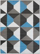 Dywany - Dywan skandynawski, szary/niebieski, romby geometria, Z902B, Dark Gray Maya, PP EYM, 250x350 cm - miniaturka - grafika 1