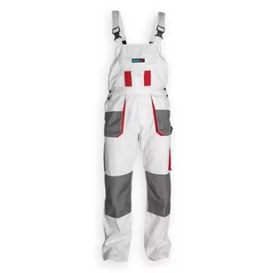 Dedra Spodnie robocze BH4SO-XXL ogrodniczki Biały rozmiar XXL/58) - Odzież robocza - miniaturka - grafika 1