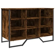 Szafki na buty - vidaXL Stojak na buty dąb wędzony 90x38x61,5 cm materiał drewnopochodny - miniaturka - grafika 1