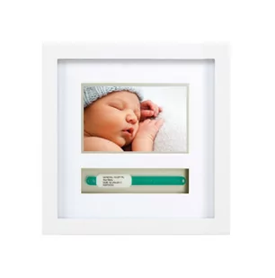 Pearhead p63012 I.D. Bracelet Frame Deluxe, ramka na zdjęcia do przechowywania z okazji narodzin Arm Bands, biały - Ramki na zdjęcia - miniaturka - grafika 2
