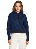 Bluzy damskie - Tommy Hilfiger Ocieplana Bluza Damska Z Kapturem Reg Ao Monogram Hoodie Granatowa Ww0Ww37437 0Gy Xs - miniaturka - grafika 1