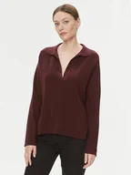 Swetry damskie - Calvin Klein Sweter Essential K20K206019 Bordowy Relaxed Fit - miniaturka - grafika 1