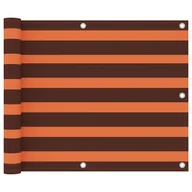 Parawany - vidaXL Parawan balkonowy, pomarańcz i brąz, 75x400 cm, tkanina Oxford vidaXL - miniaturka - grafika 1