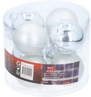 Bombki - bombki świąteczne 8 cm szkło/PVC srebrne 8 szt - miniaturka - grafika 1