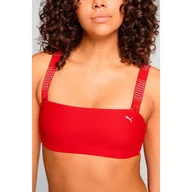 Stroje kąpielowe - Góra od bikini Bandeau w kolorze czerwonym - miniaturka - grafika 1