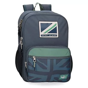 Pepe Jeans Tom Plecak szkolny Podwójna komora Niebieski 15.6L 30x40x13 cms Poliester, niebieski, Talla única, Podwójny plecak szkolny - Plecaki szkolne i tornistry - miniaturka - grafika 1
