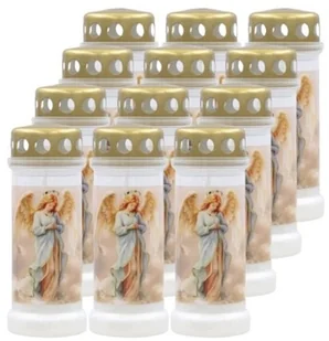 Znicze plastikowe zalewane BOLSIUS NR 6L Anioł 17cm ~70h 12szt. - Lampiony i znicze - miniaturka - grafika 1