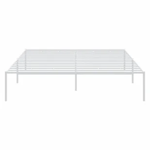 Metalowa rama łóżka, biała, 140x190 cm Lumarko! - Łóżka - miniaturka - grafika 6