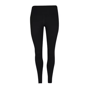 Reebok Damskie nowoczesne legginsy z poliestru Safari, Czarny, L - Legginsy - miniaturka - grafika 1