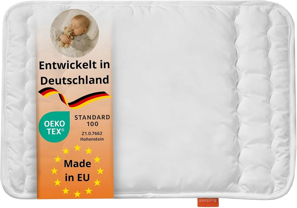 Poduszka dla niemowląt 40x60 płaska antyalergiczna oddychająca OEKO-TEX