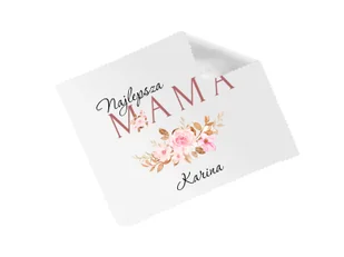 Ściereczka do okularów personalizowana na dzień matki Różowe kwiaty - 1 szt. - Akcesoria do okularów - miniaturka - grafika 1