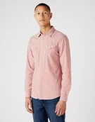 Koszule męskie - Wrangler Ls Western Shirt Męska Koszula W Kratę Długi Rękaw Etruscan Red W5C2Cir11-M - miniaturka - grafika 1