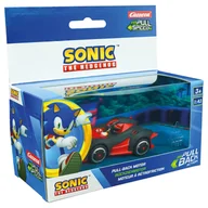 Samochody i pojazdy dla dzieci - Sonic The Hedgehog Carrera - Czarno-Czerwone Autko Pull-Back Dla Dzieci 3+ - miniaturka - grafika 1