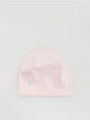 Czapki dla dzieci - Reserved - Wzorzysta czapka - pastelowy róż - miniaturka - grafika 1