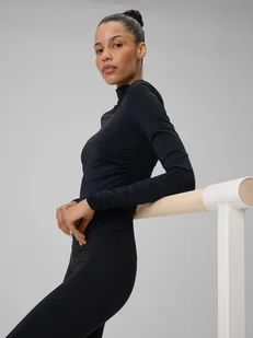 4F Longsleeve do jogi slim szybkoschnący damski - czarny XS - Koszulki sportowe damskie 4F Longsleeve do jogi slim szybkoschnący damski - czarny XS - Koszulki sportowe damskie - miniaturka - grafika 1