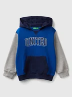 Bluzy i sweterki niemowlęce - Benetton Bluza w kolorze niebiesko-szarym - miniaturka - grafika 1