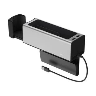 Baseus Baseus samochodowy organizer uchwyt na kubek HUB 2x USB do ładowania srebrny (CRCWH-A0S) - Srebrny CRCWH-A0S - Akcesoria motoryzacyjne - miniaturka - grafika 13