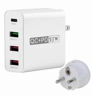 Ładowarki do telefonów - Ładowarka Sieciowa 53W Pd/Usb Qc/2X Usb 5V 3.1A Do Iphone Smartfona - miniaturka - grafika 1