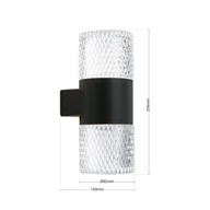 Lampy ogrodowe - ORION Kinkiet zewnętrzny LED Mondo, czarny, wysokość 20,4 cm, aluminium, - miniaturka - grafika 1