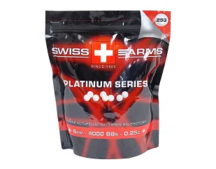 Kulki Cybergun SWISS ARMS Białe 0.25gr 4000szt - Amunicja i osprzęt ASG - miniaturka - grafika 1
