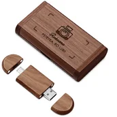 Pendrive - Pendrive drewniany z grawerem 64 GB w magnetycznym pudełku dla fotografa - miniaturka - grafika 1