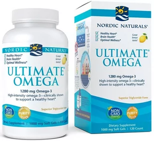 Nordic Naturals Ultimate Omega 1280 mg Lemon Flavor 120 Kapsułek - Przeziębienie i grypa - miniaturka - grafika 2