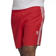 Spodnie sportowe męskie - Spodenki adidas Original Adicolor Classics 3-Stripes Swim HF2120 - czerwone - miniaturka - grafika 1