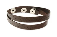 Bransoletki - Skórzana Bransoletka Na Rękę Kolor Brązowy - miniaturka - grafika 1