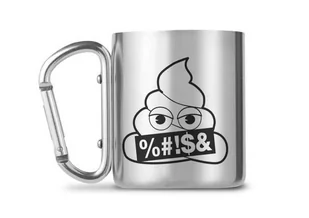 Kubek GBEYE, Emoji Poop, srebrny, 240 ml - Kubki - miniaturka - grafika 1
