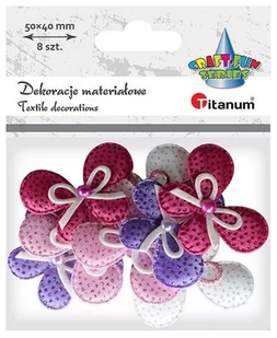 Titanum Ozdoba materiałowa Kokardki mix 8szt - Pozostałe akcesoria dla plastyków - miniaturka - grafika 1