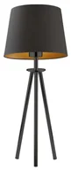 Lampy stojące - Lampa stołowa trójnóg na czarnym stelażu - F5-A36 - miniaturka - grafika 1