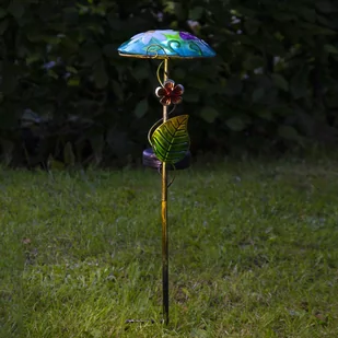 Lampa solarna LED Salona, niebiesko-zielona - Lampy ogrodowe - miniaturka - grafika 1