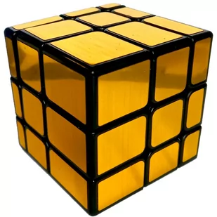 Profesjonalnie Wyregulowana Kostka 3X3 Mirror Gold Asymetryczna + Podstawka Rubika - Łamigłówki - miniaturka - grafika 1