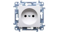 Gniazdka elektryczne - LEDart pojedyncze bez uziemienia białe CG1.01/11 Kontakt Simon10 - miniaturka - grafika 1