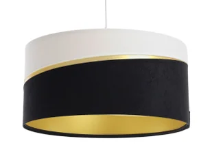 Biało-czarna lampa wisząca welurowa glamour - 12X A338 P4-K49 - Lampy sufitowe Biało-czarna lampa wisząca welurowa glamour - 12X A338 P4-K49 - Lampy sufitowe - miniaturka - grafika 1