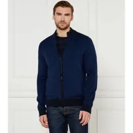 Swetry męskie - BOSS BLACK Wełniany kardigan H-Eltorno Regular Fit - miniaturka - grafika 1