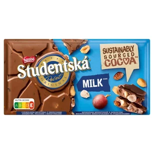 Orion Studentska Czekolada mleczna z orzechami ziemnymi, żelkami i rodzynkami 170g - Bombonierki i czekoladki - miniaturka - grafika 1