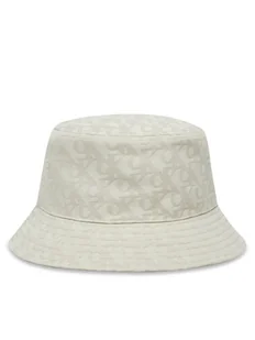 Calvin Klein Kapelusz Logo Jacquard Bucket Hat LV04K5059G Beżowy - Czapki damskie - miniaturka - grafika 1
