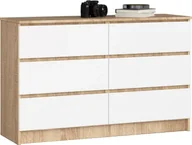 Komody - Elior Skandynawska komoda do salonu dąb sonoma + biały - Diron 3X - miniaturka - grafika 1