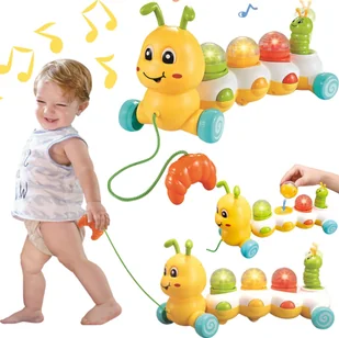 ProNice INTERAKTYWNA PEŁZAJĄCA GĄSIENICA LED MUZYKA +PIŁKI - Zabawki interaktywne dla dzieci - miniaturka - grafika 1
