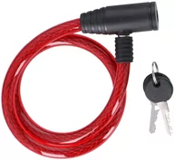 Zabezpieczenia do roweru - Dunlop Zapięcie zabezpieczenie rowerowe na kluczyk 150cm E-08264-WHT - miniaturka - grafika 1