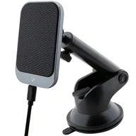 Uchwyty samochodowe do telefonów - BMW bezprzewodowa ładowarka samochodowa BMMWCCDTPK  Magsafe Wireless Car Charger Silver - miniaturka - grafika 1