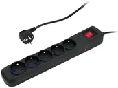 Listwy zasilające - 97-901# Filtr sieciowy 3m r-5 czarny - miniaturka - grafika 1