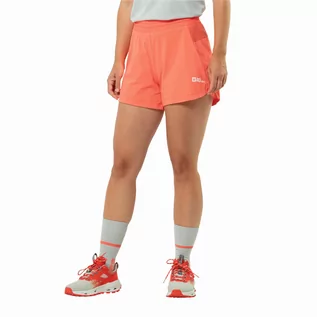 Spodenki damskie - Krótkie spodenki damskie Jack Wolfskin PRELIGHT 2IN1 SHORTS W digital orange - S - grafika 1