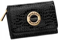 Portfele - Mały Portfel Damski Monnari Lakierowany Portfelik Zgrabna Portmonetka Logo - miniaturka - grafika 1