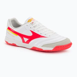 Buty piłkarskie męskie Mizuno Morelia Sala Classic IN white/flery coral2/bolt2 - Piłka nożna - miniaturka - grafika 1