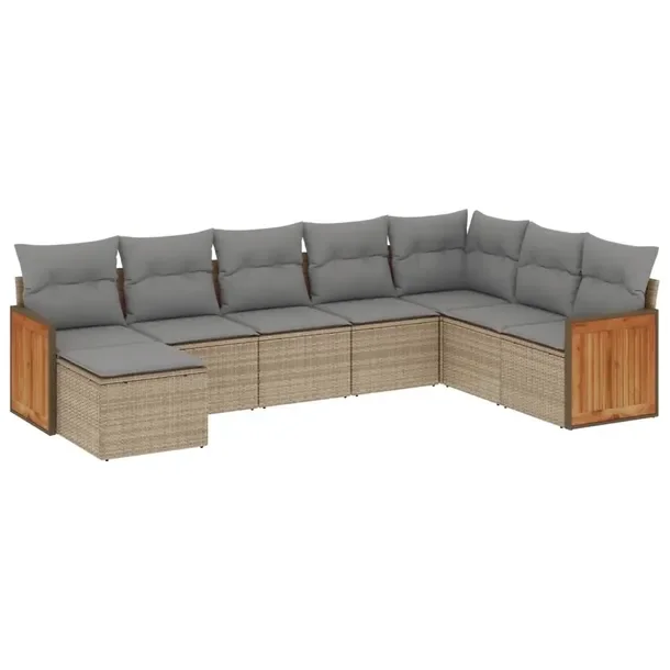 Zestaw mebli ogrodowych modułowych beżowy rattan PE 62x62x69 cm